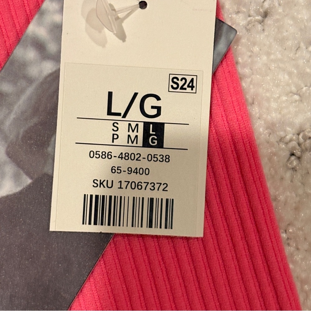 Sommer Ray Barbie Pink Cropped Ribbed Tank Top NEW Womens Large Zip Up Gift - Picture 6 of 12